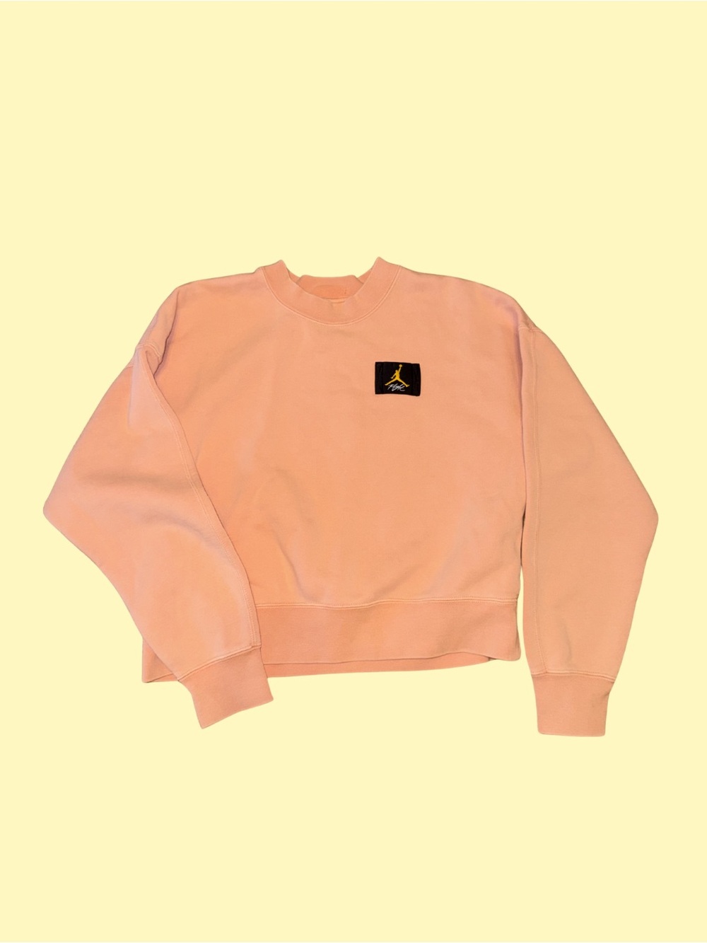 Jordan Peach Crewneck Pullover with Patch Logo